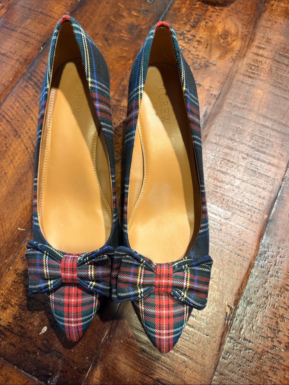 JCrew tartan heels never worn size 8.5